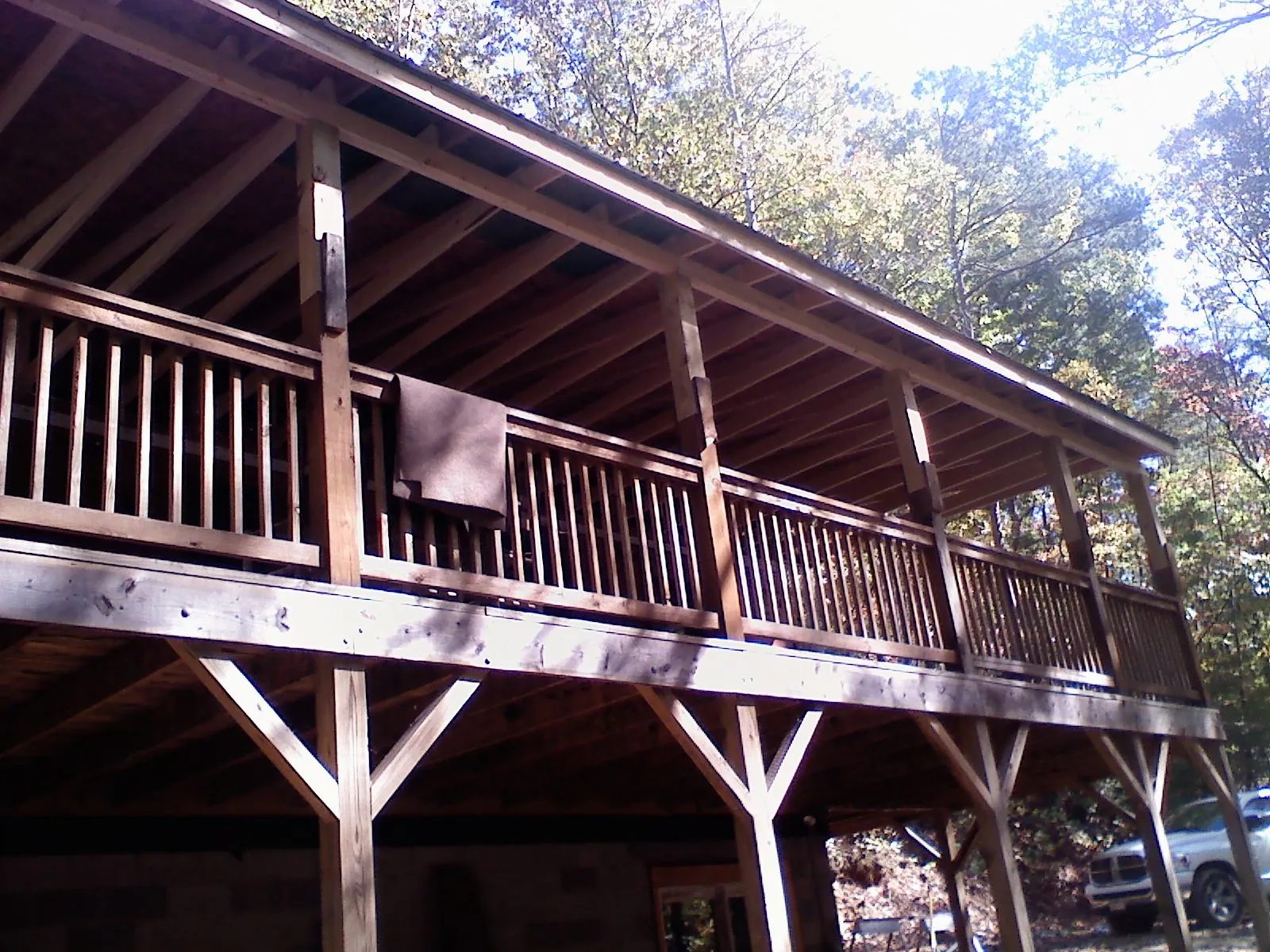 Timber framing under a new elevated porch and deck — Roof Leak Repair in Wauneta by Roofing Brothers